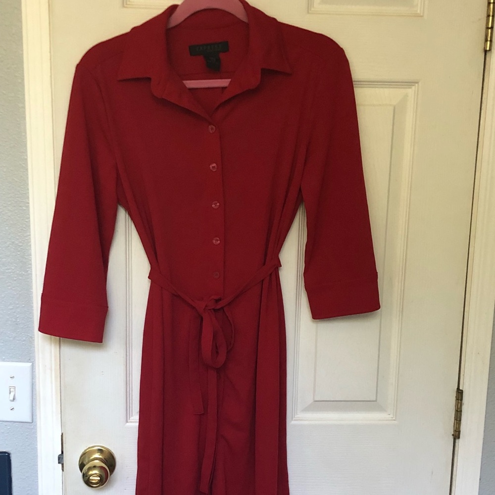 Express button down dress